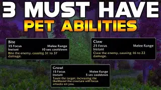 3 MUST HAVE HUNTER PET ABILITIES (And How To Get Them) - World of Warcraft Classic