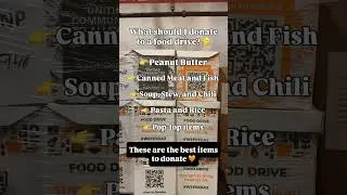 What should I donate to a food drive?