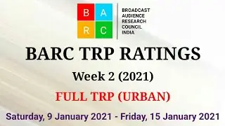BARC TRP Ratings Week 2 (2021) : Full TRP Report (Urban)