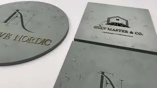 Acrylic Door Sign with Painted Surface & Metal Finish | Custom Modern Nameplate