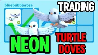 Сколько люди предложат за неоновых горлиц-черепашек?? || Roblox Adopt Me
