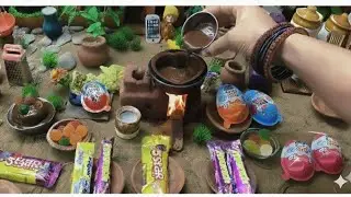 Mini Chocolate Cake Using Munch & 5 Star 🍫 | Easy Mini Cake Recipe | Mini Cooking | Adi Tiny Cooking