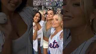 Sports Illustrated swimsuit models Christen Harper, Camille Kostek & Brooks Nader repping the Mets.