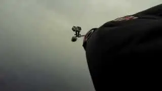 Wingsuit Daredevil flies through a crack in the mountain at 100mph