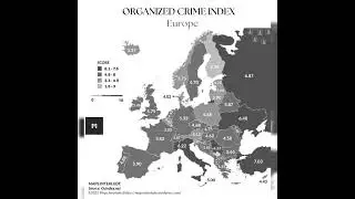 Organized Crime Index (Europe)! #map #europe #organization #europe #crime #peace #youtubeshorts