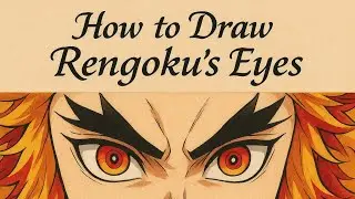 Drawing kyojuro Rengoku&rsquo;s eyes from Demons slayer