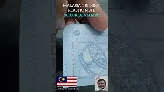MALASIA 1 RINGGIT PLASTIC CURRENCY NOTE RARE #governorstatebank #coin #currency  #commemorativecoin