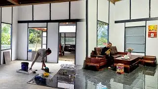 Renovating My Old Home | Tiling the Floor, Building a Simple Kitchen & Creating a Cozy Life