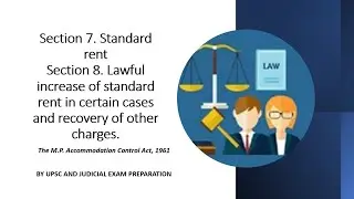 II M.P. ACCOMODATION CONTROL  ACT, 1961 II SECTION 7 & 8 II IMPORTANT SECTIONS II