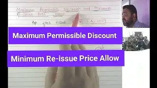 Maximum Permissible Discount and Minimum Reissue Price | Issue of share class 12