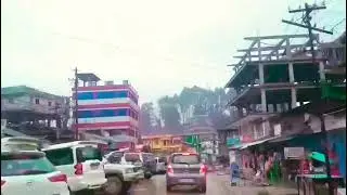 Ziro Hapoli glimpse. Rainy weather Arunachal Pradesh India