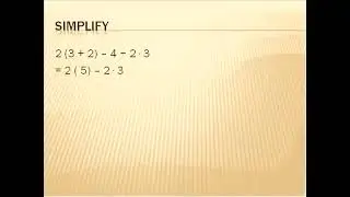 01 Algebra 1  Lesson 1 Order of Operations  P E M&D A&S Simplifying Math