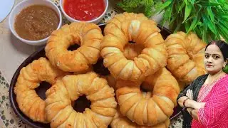 samosa ring new nashta recipe चटपटे आलू मसाले के साथ एक बार जरूर ट्राइ करें #samosaringnastarecipe