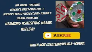 REVIEW. HERSHEY'S KISSES CANDY CANE  & KISSES *Sugar Cookie*  #amazing #satisfying #asmr #holiday