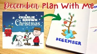 PLAN WITH ME December 2021 - CHARLIE BROWN CHRISTMAS Bullet Journal Setup