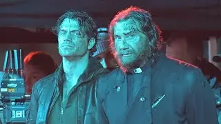Henry Cavill and Dave Bautista on Highlander Set in London 