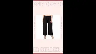 Women's Plus Size Relaxed Fit Viscose Rayon Palazzo Trousers (Black)