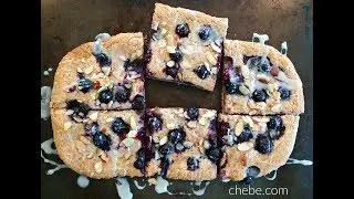 Gluten Free Blueberry Almond Flatbread