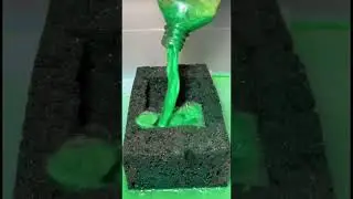 PT 1: POUR 💚 METALLIC GREEN | SUDSY SPONGE SQUEEZING ASMR | ASMR SPONGE SQUEEZE | ASMR SPONGE POUR