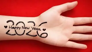 🤩 С Новым годом 2026! Дизайн мехенди || Татуировка мехенди с Новым годом || С Новым годом 2026 ||...