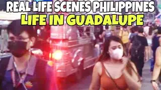 SUPER BUSY CROWDED EVENING LIFE IN GUADALUPE MAKATI PHILIPPINES WALKING TOUR 4K CITY LIFE