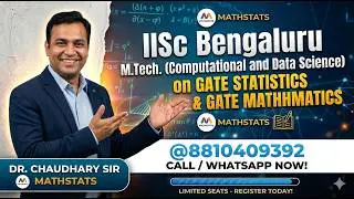 M.Tech. (Computational and Data Science) at IISc Bengaluru on GATE Statistics & GATE Mathematics
