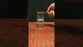 science expriment 09; #short #shorts ; balancing coin and card on glass of water