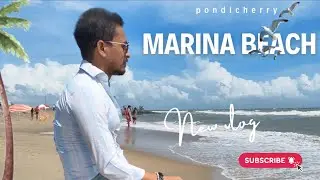 Peaceful Evening at Pondicherry Marina Beach 🌊✨