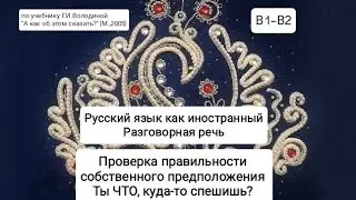 Русский язык как иностранный. 6. Проверка правильности собственного предположения