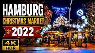 Christmas Market in Hamburg 2022 - Germany in 4K HDR