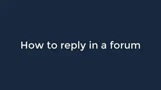 Как ответить на форуме