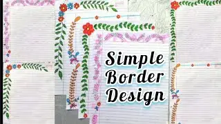 Simple border design for assignment || projet / assignment ke liye easy border ka design # ytvideo 