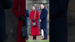 Kate Middleton in red winter outfit looks beautiful #katemiddleton #shorts