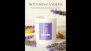 AOOVOO Lavender Scented Candles for Women Aromatherapy Candle with Crystals Inside