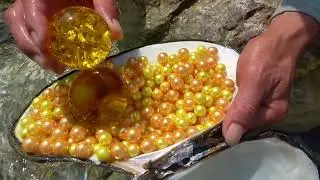 Outdoor handmade pearl picking technology, see how I can turn pearls into a treasure