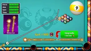 Galaxy Cue Upgrade For 1000000 Coins OMG 🤯 8 ball pool Miami 9 ball pool