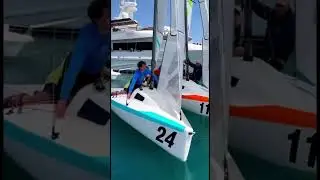 Stuck in the Wind Shadow! 😂⛵ Racing Chaos Begins! #sailinglife #racing