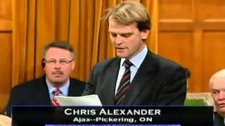 Chris Alexander, MP Speaking in the House of Commons on the Governor General`s History Award