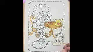 Sweet Treats for Strawberry Shortcake & Custard #adultcoloringart #80stoys #strawberrycake #kenner