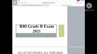 RBI Grade B notification 2021