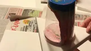 IRIE-art.com FLOAT-PAINTING acylic pouring 1st try @melle_malt