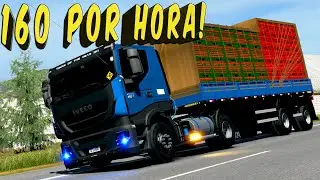 BOTEI 160 POR HORA NO IVECO 460 NA 2 EIXOS MAS NÃO CONSEGUI FAZER  A CURVA -  ETS 2 MODS