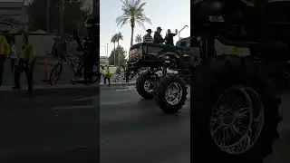 How big can you go. SEMA Cruise 24 #sema #semacruise #bigtrucks #liftedtrucks