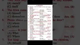 Pronoun Important objective questions | Class 12 English Grammar | #shorts #class12english #pronoun
