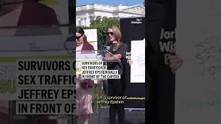 Survivors of sex trafficker Jeffrey Epstein rally in front of the Capitol