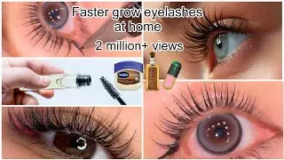 Grow your eyes lashes faster Naturally at home | Strong Big eyes lashes in 5 days | Eyebrow growth