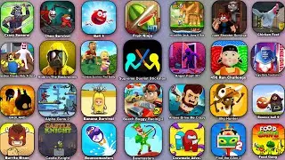 Crazy Samurai, Choo Survival, Ball 5, Fruit Ninja, Incredible Jack, Juan Shooter, Scary Juan,