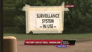 Outlet mall vandalized