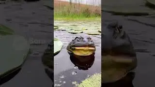 This Bullfrog is the Boss of the Pond 🐸👑