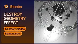 Destroy Geometry Effect (Geometry Nodes Fields)(Blender 3.0 Alpha)
